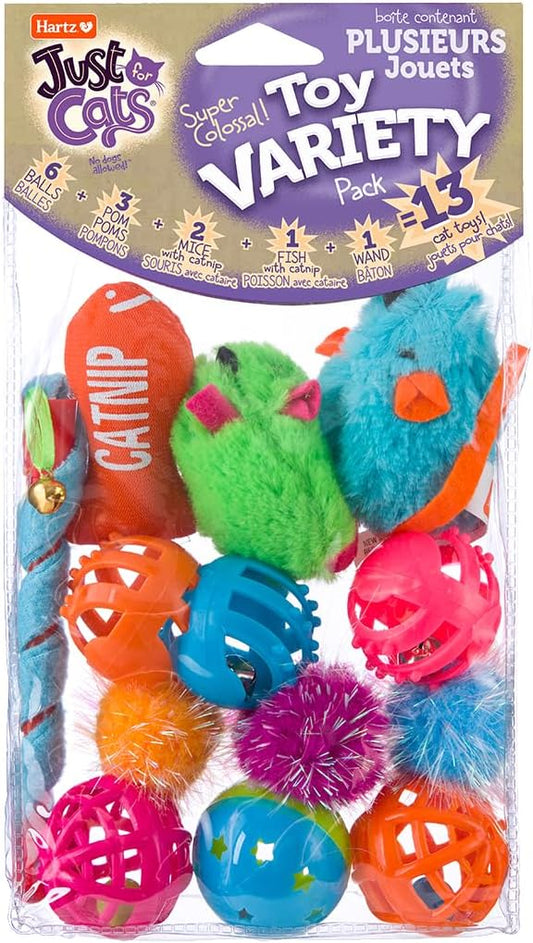 HARTZ Just For Cats Toy Variety Pack - 13 Piece, All Breed Sizes