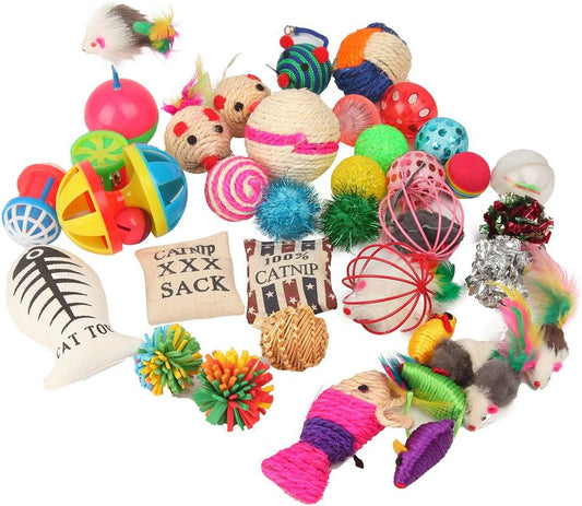 Fashion's Talk Cat Toys Variety Pack for Kitty 20 Pieces