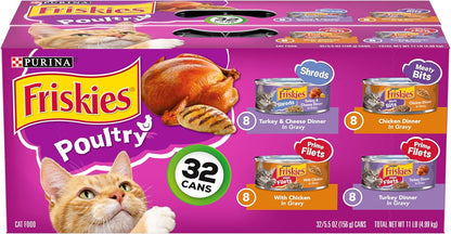 Purina Friskies Gravy Wet Cat Food Variety Pack (32 Cans, 5.5 oz)